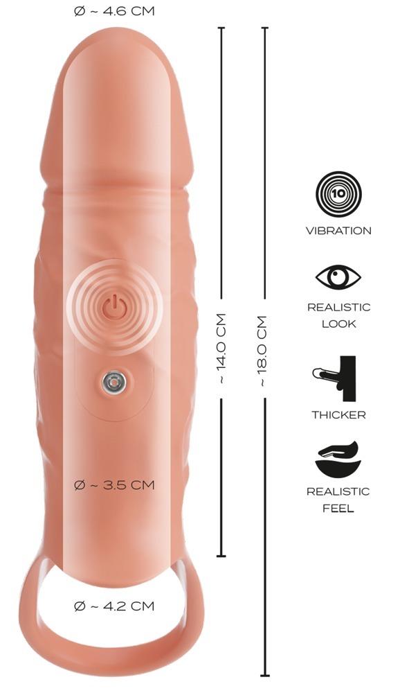 RealistiXXX RealSleeve vibrační návlek na penis uzavřený (obrázek 5)