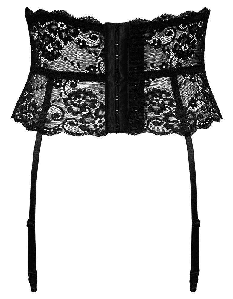 Cottelli Lingerie Krajkový podvazkový pás - černý: S - Image 4