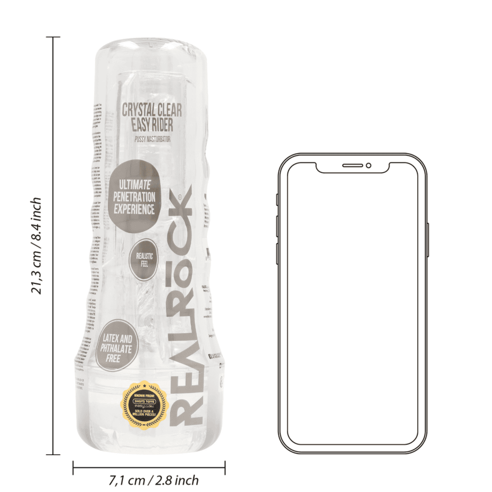 RealRock Easy Rider Pussy masturbátor – transparentní