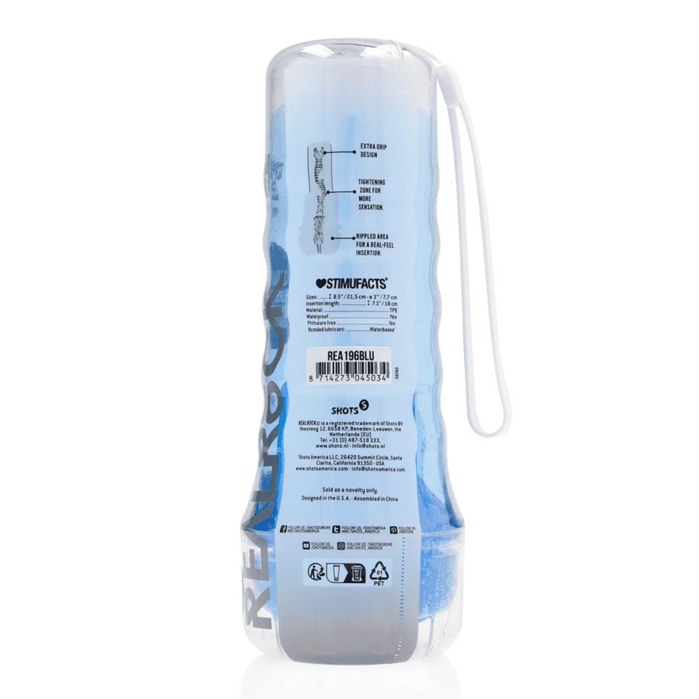 RealRock Easy Rider Pussy masturbátor - modrý - Obrázek 7