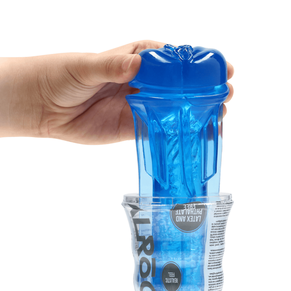 RealRock Easy Rider Pussy masturbátor - modrý - Obrázek 3