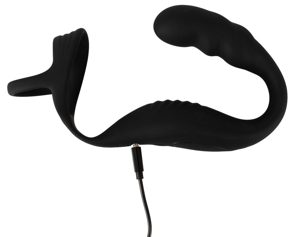 Rebel Erekční kroužek a stimulátor prostaty – černý