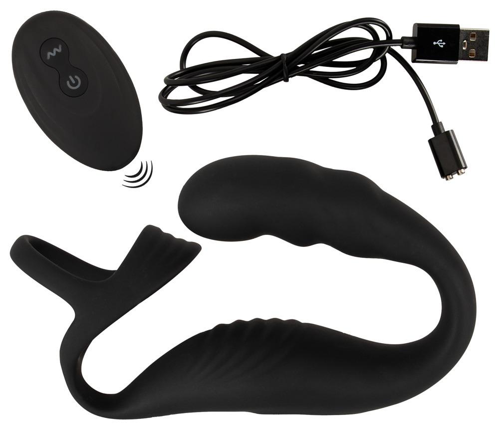 Rebel Erekční kroužek a stimulátor prostaty – černý