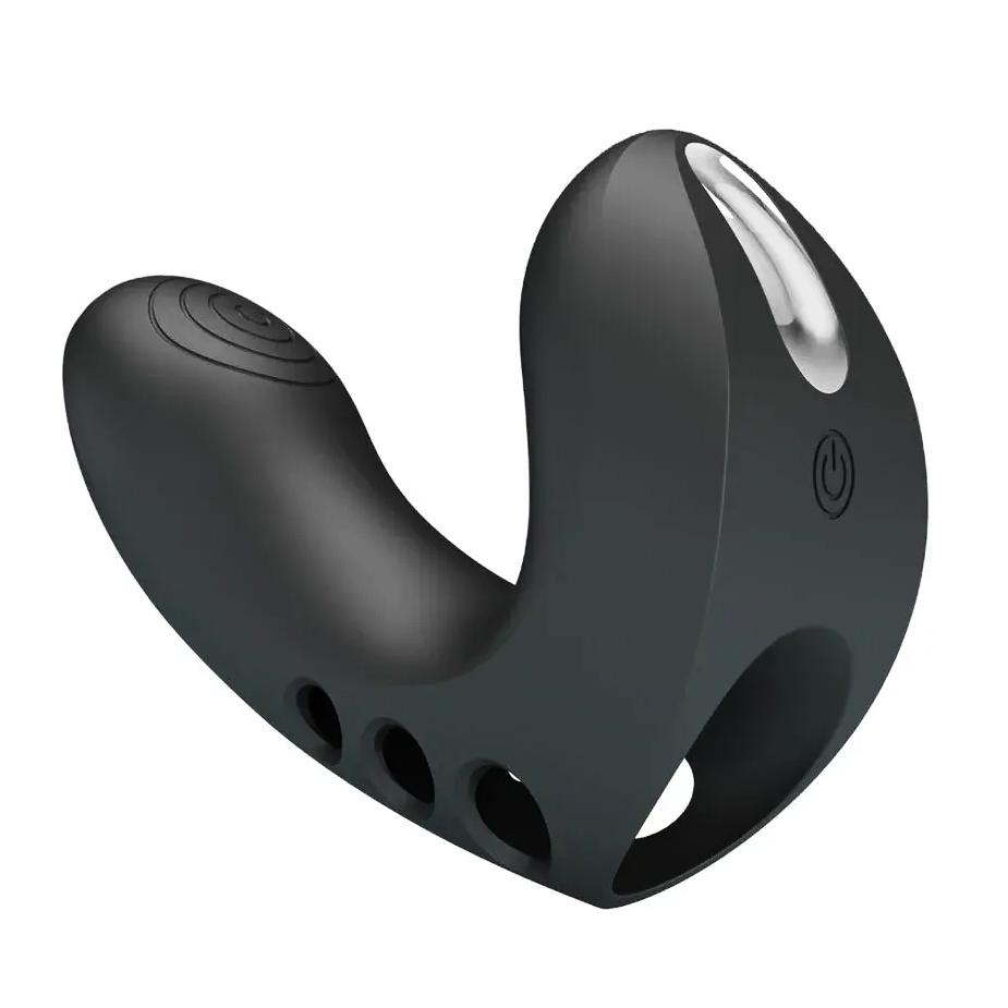 Pretty Love Camelia vibrační návlek na prst - černý