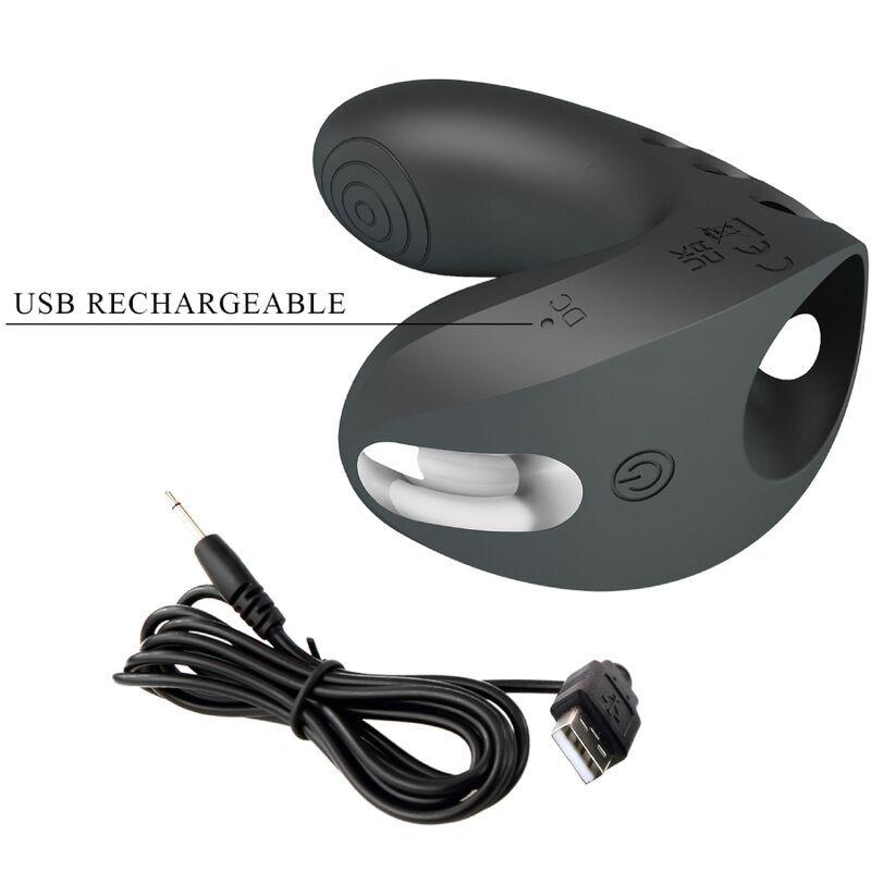 Pretty Love Camelia vibrační návlek na prst – černý