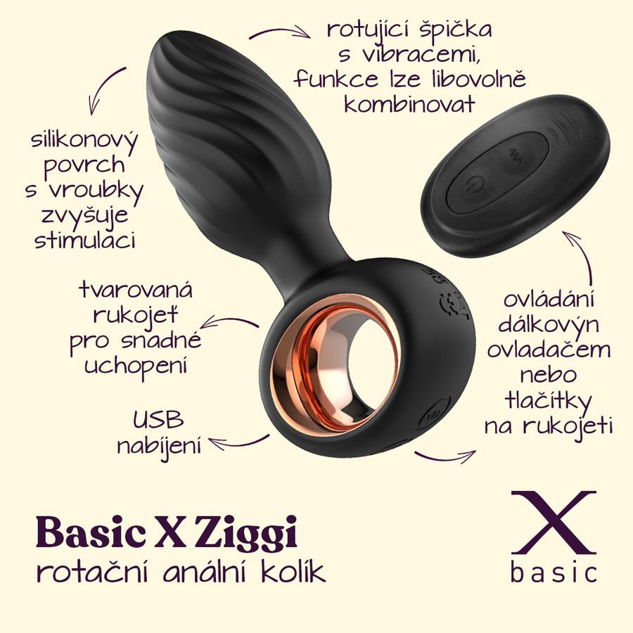 BASIC X Ziggi rotační anální kolík - Obrázek 2