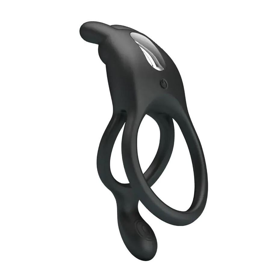 Pretty Love Seth Double vibrační kroužek - černý