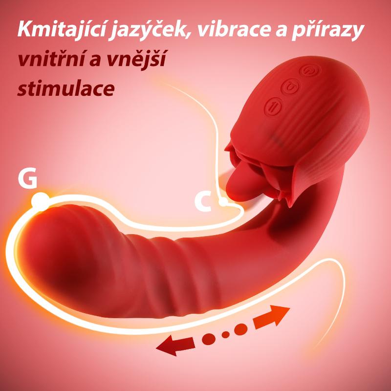 BASIC X Roses multifunkční vibrátor