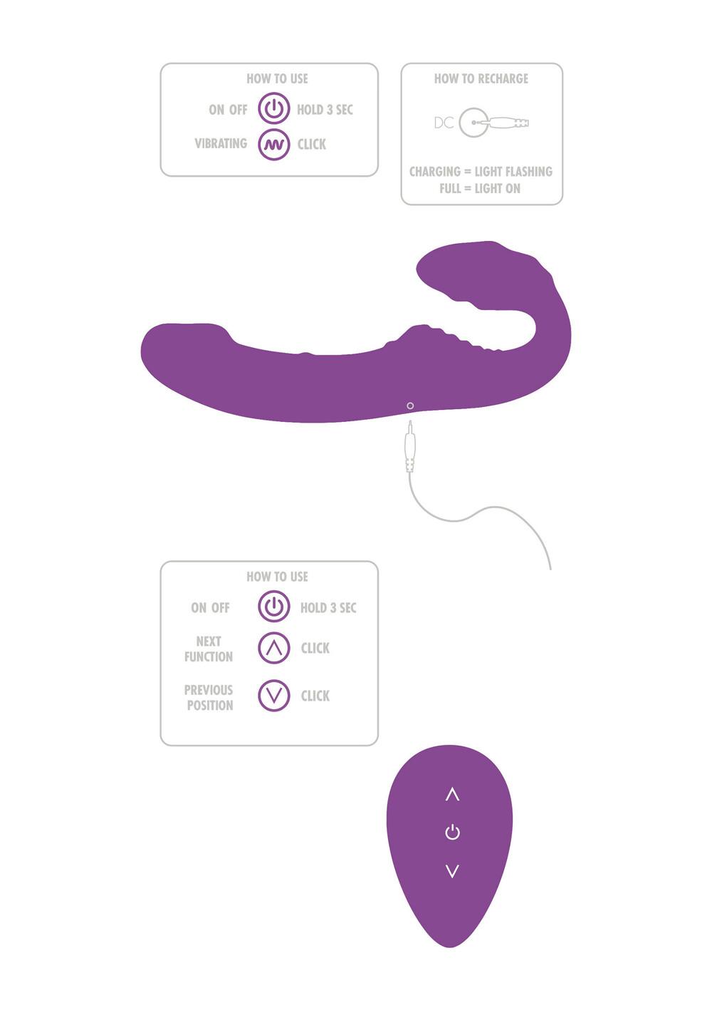 Designer Edition Nymphea vibrační Strap-On – fialový