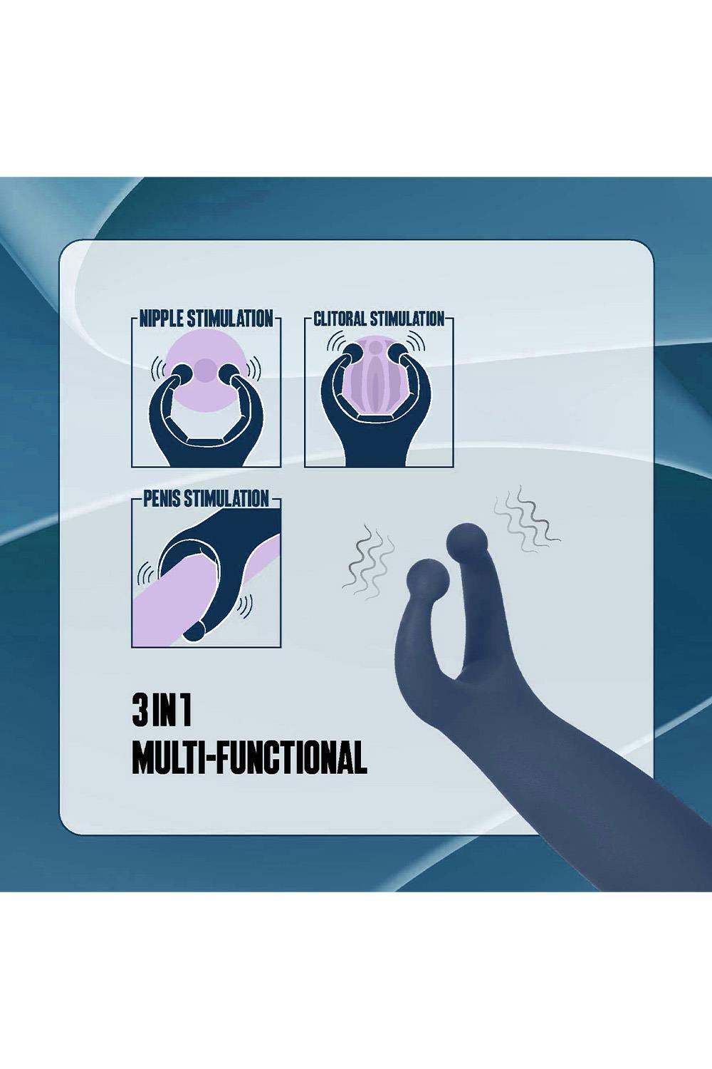 NMC multifunkční vibrátor 3v1 - modrý - Image 4