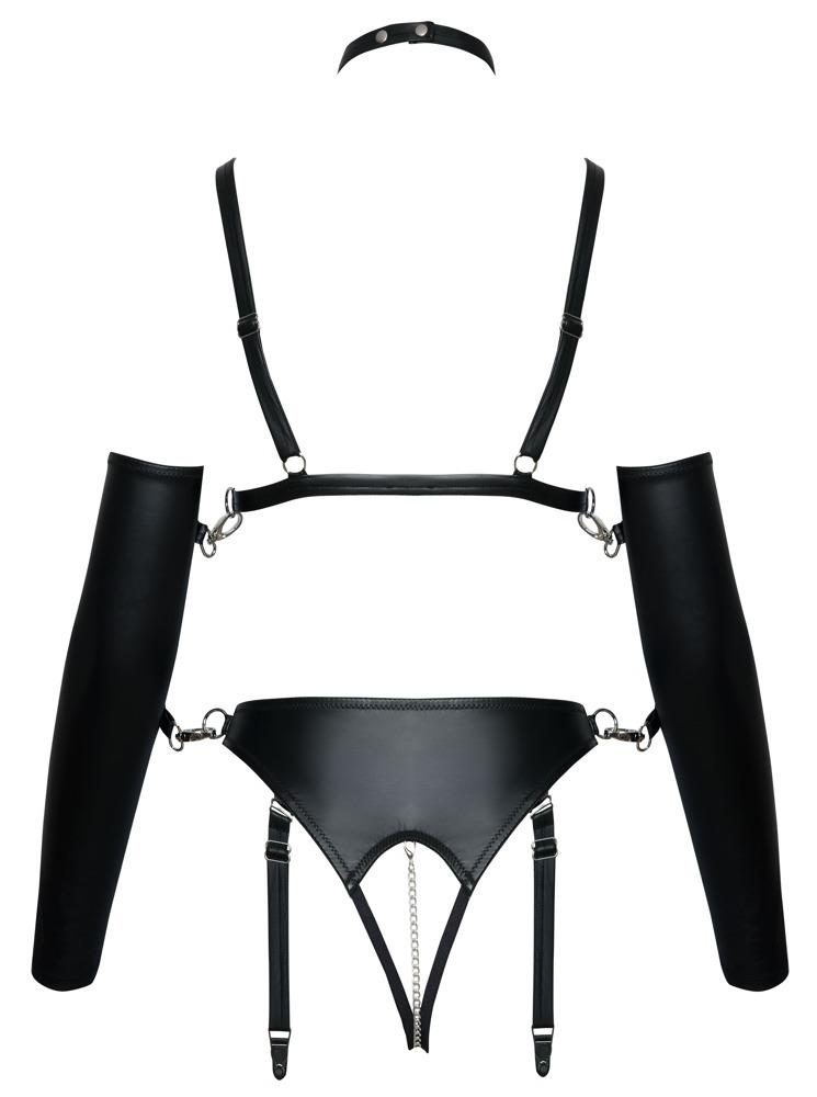 Bad Kitty Set s návleky na ruce – černý: S