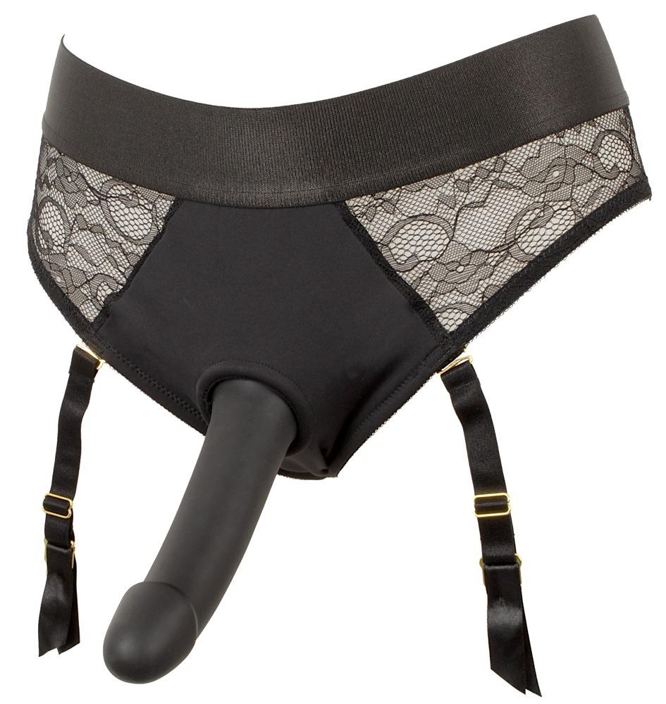 Strap-on set kalhotky a dildo - černý