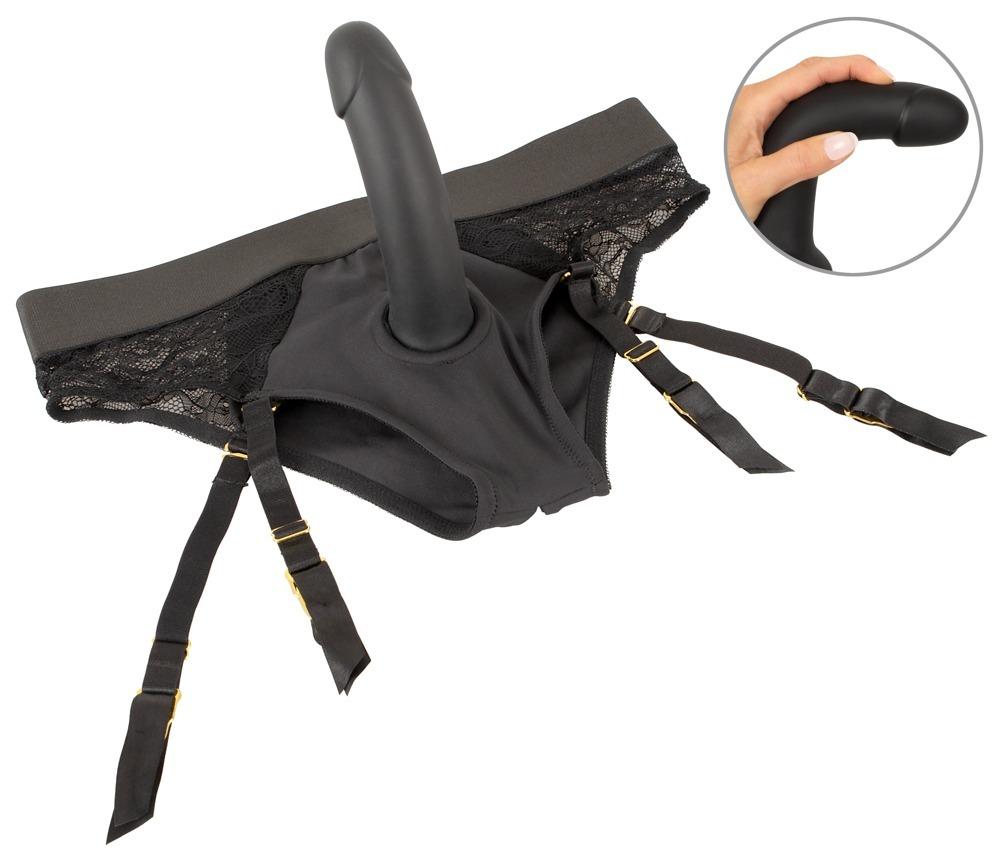 Strap-on set kalhotky a dildo - černý - Image 4