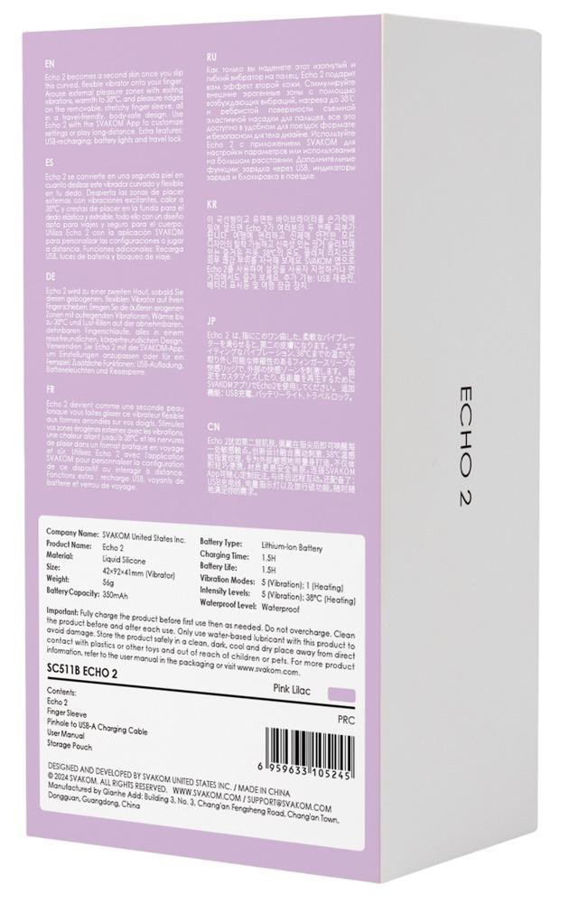 Svakom Echo 2 vibrátor na klitoris – růžový