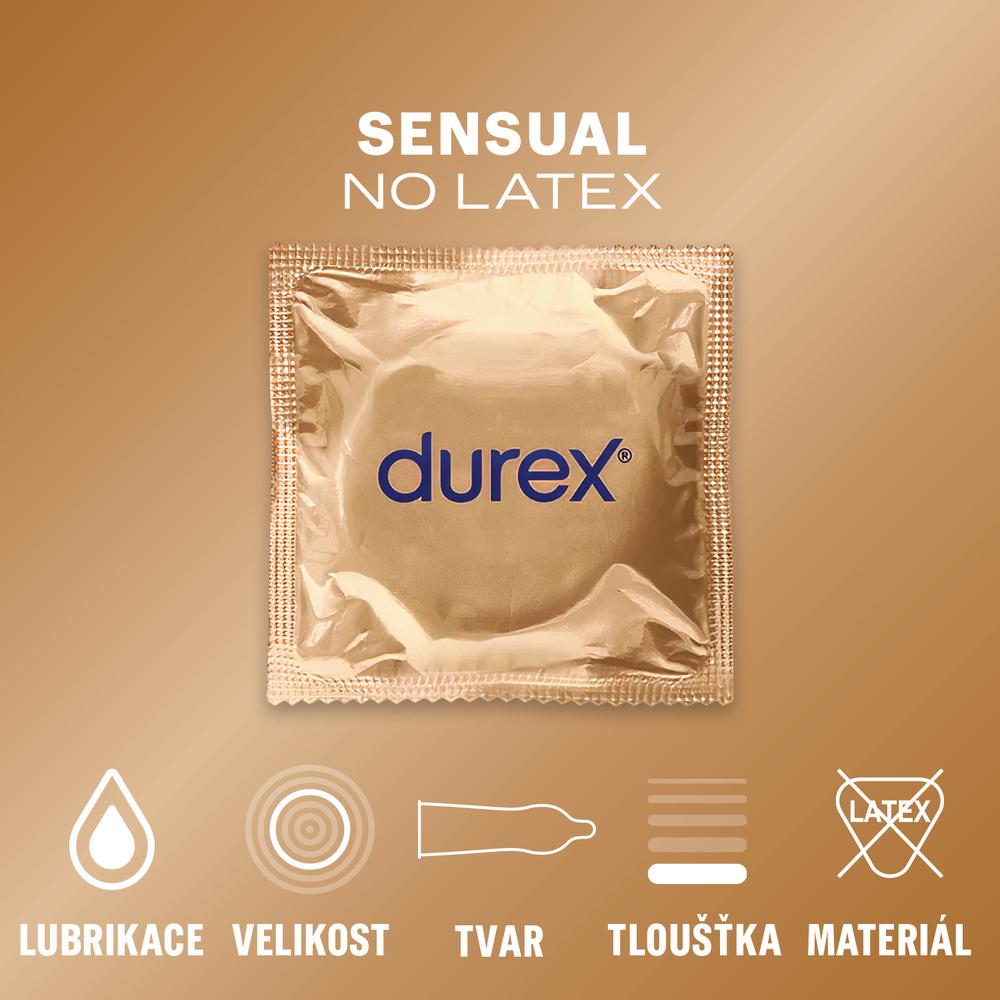 DUREX kondomy Sensual No Latex 3 ks - Obrázek 2