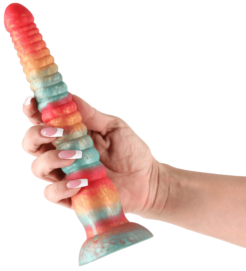 Colours Stacked dildo 23 cm - červená/zlatá - Image 2