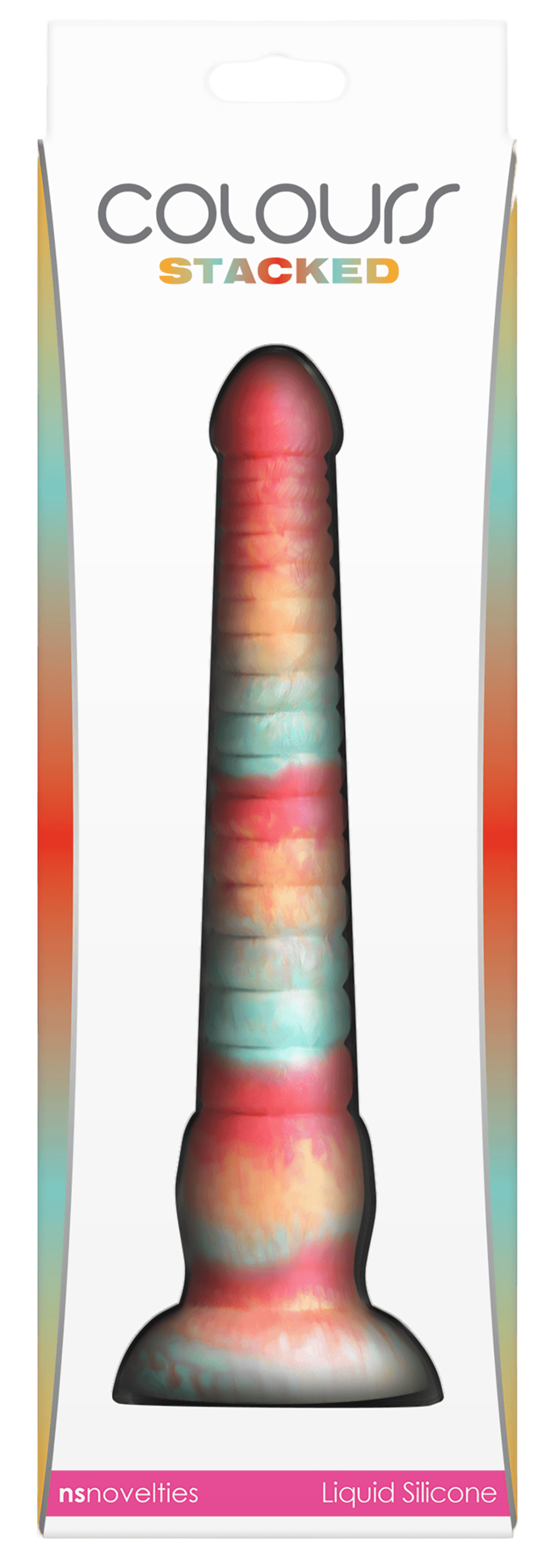Colours Stacked dildo 23 cm - červená/zlatá - Image 3