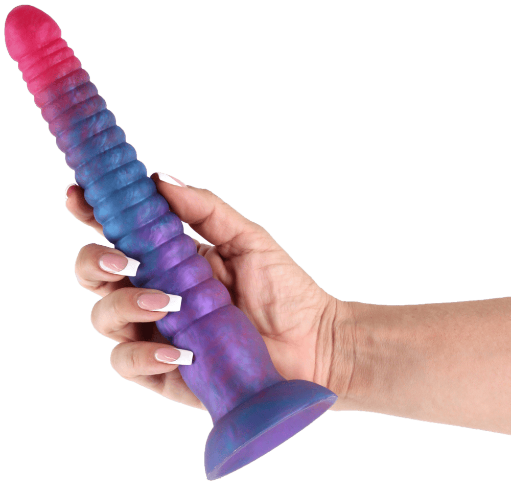 Colours Stacked dildo 23 cm - růžová/modrá - Image 2