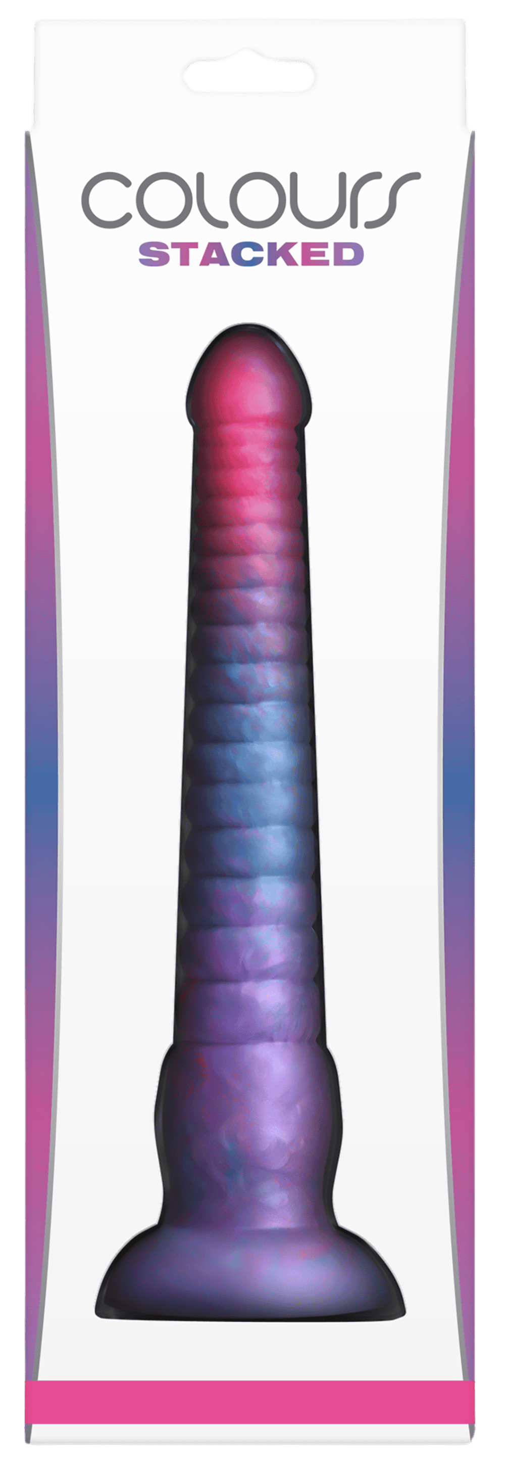 Colours Stacked dildo 23 cm - růžová/modrá - Image 3