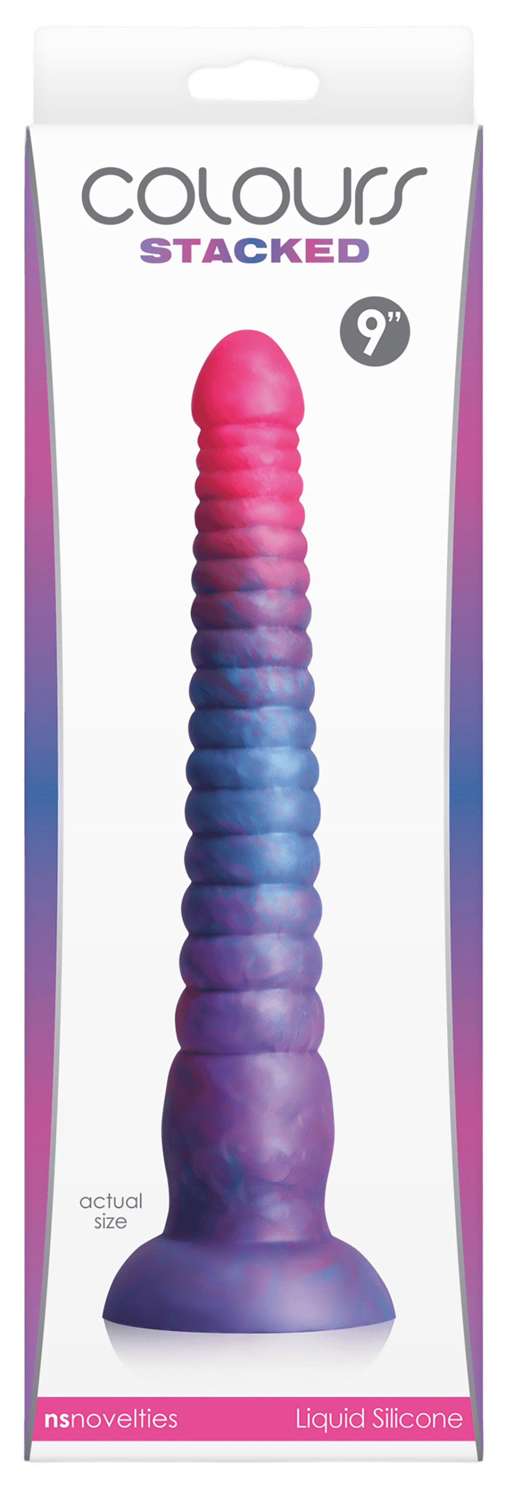Colours Stacked dildo 23 cm - růžová/modrá - Image 4