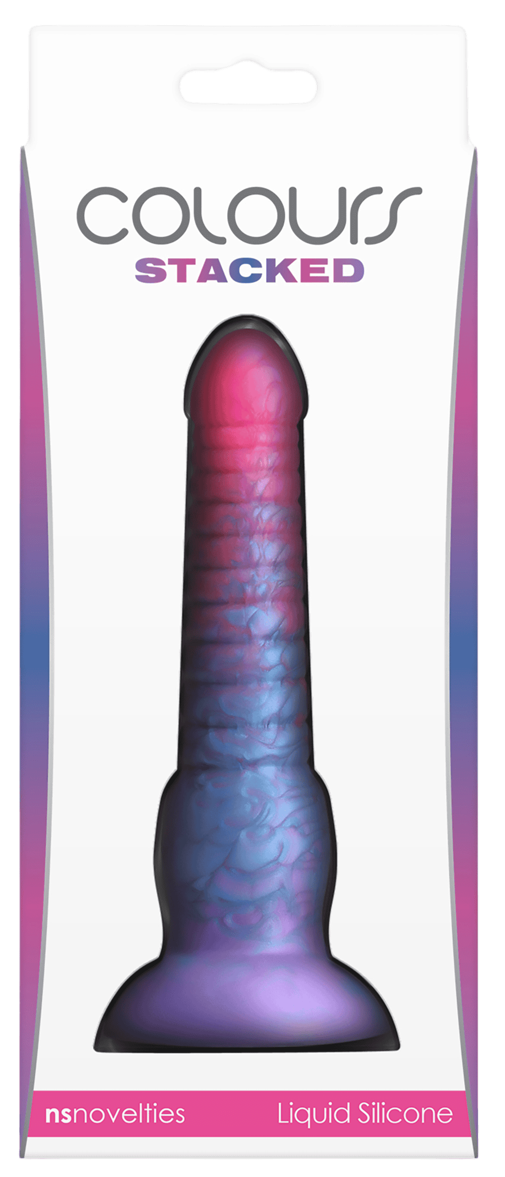 Colours Stacked dildo 16 cm - růžová/modrá - Image 3