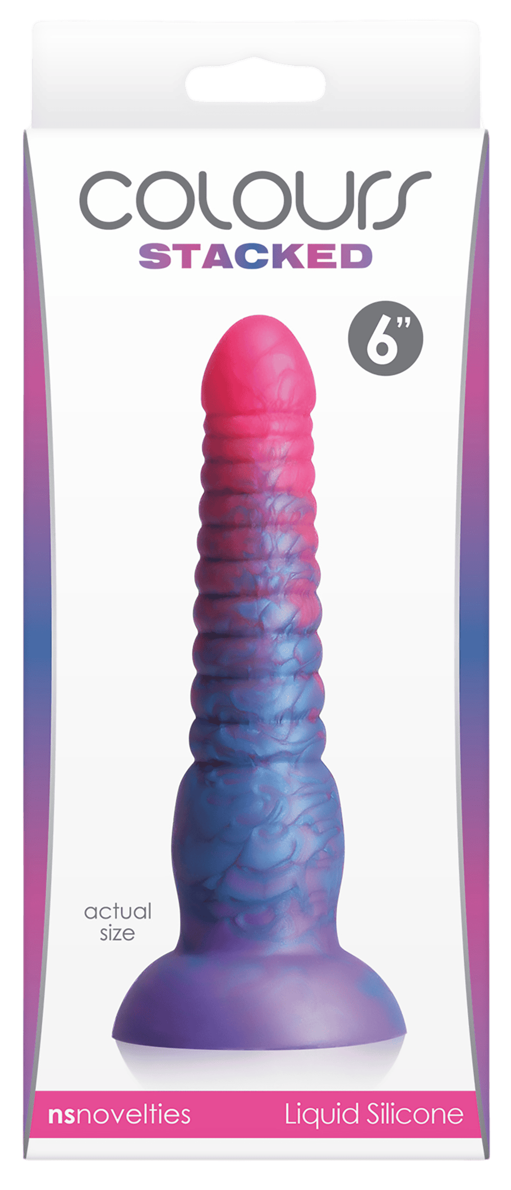 Colours Stacked dildo 16 cm - růžová/modrá - Image 4