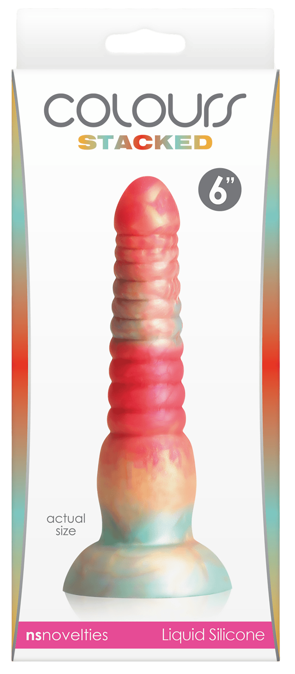 Colours Stacked dildo 16 cm - červená/zlatá - Image 4
