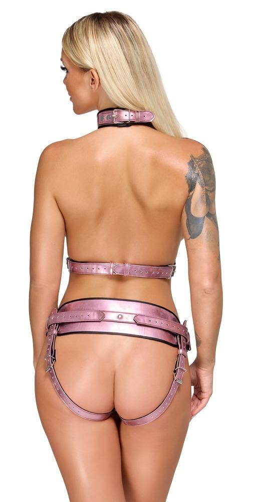 Bad Kitty - Harness set - růžový: S/M - Obrázek 5