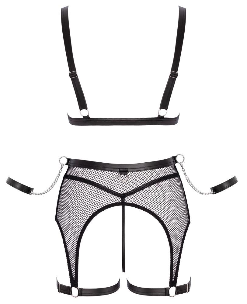 Cottelli Bondage Set ze síťoviny – černý: S