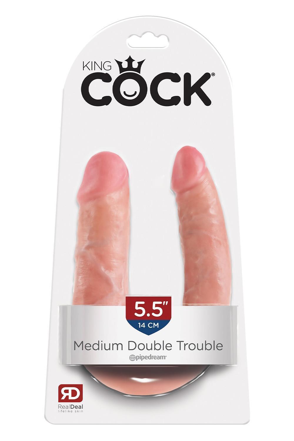 King Cock Medium Double Trouble oboustranné dildo - Obrázek 5