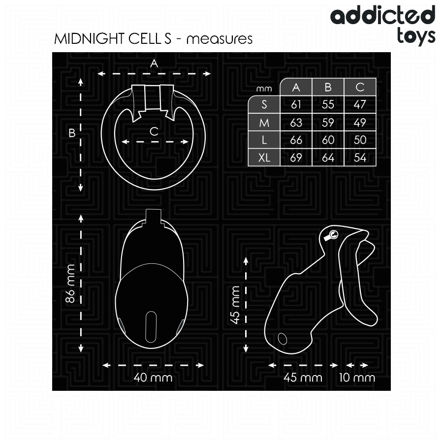 addicted toys Midnight cell klec na penis S - Obrázek 4