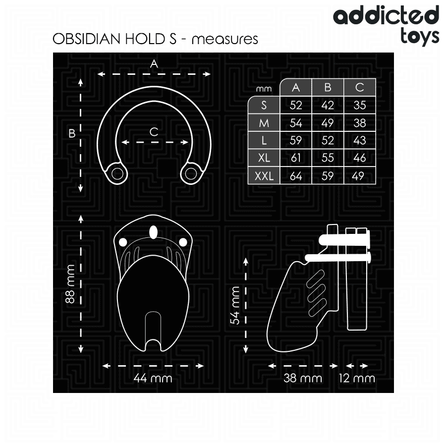 addicted toys Obsidian hold klec na penis S