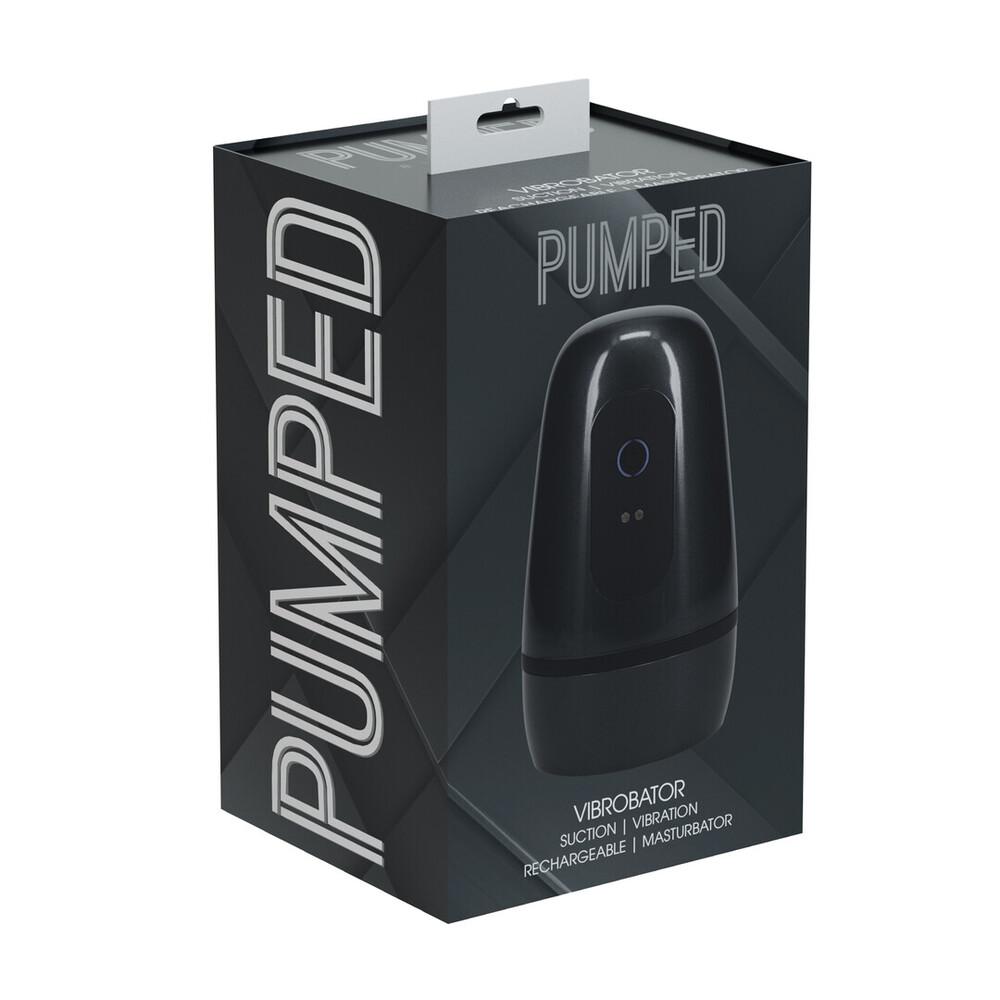 Pumped Pulsar Vibrační masturbátor s podtlakovou stimulací – černý