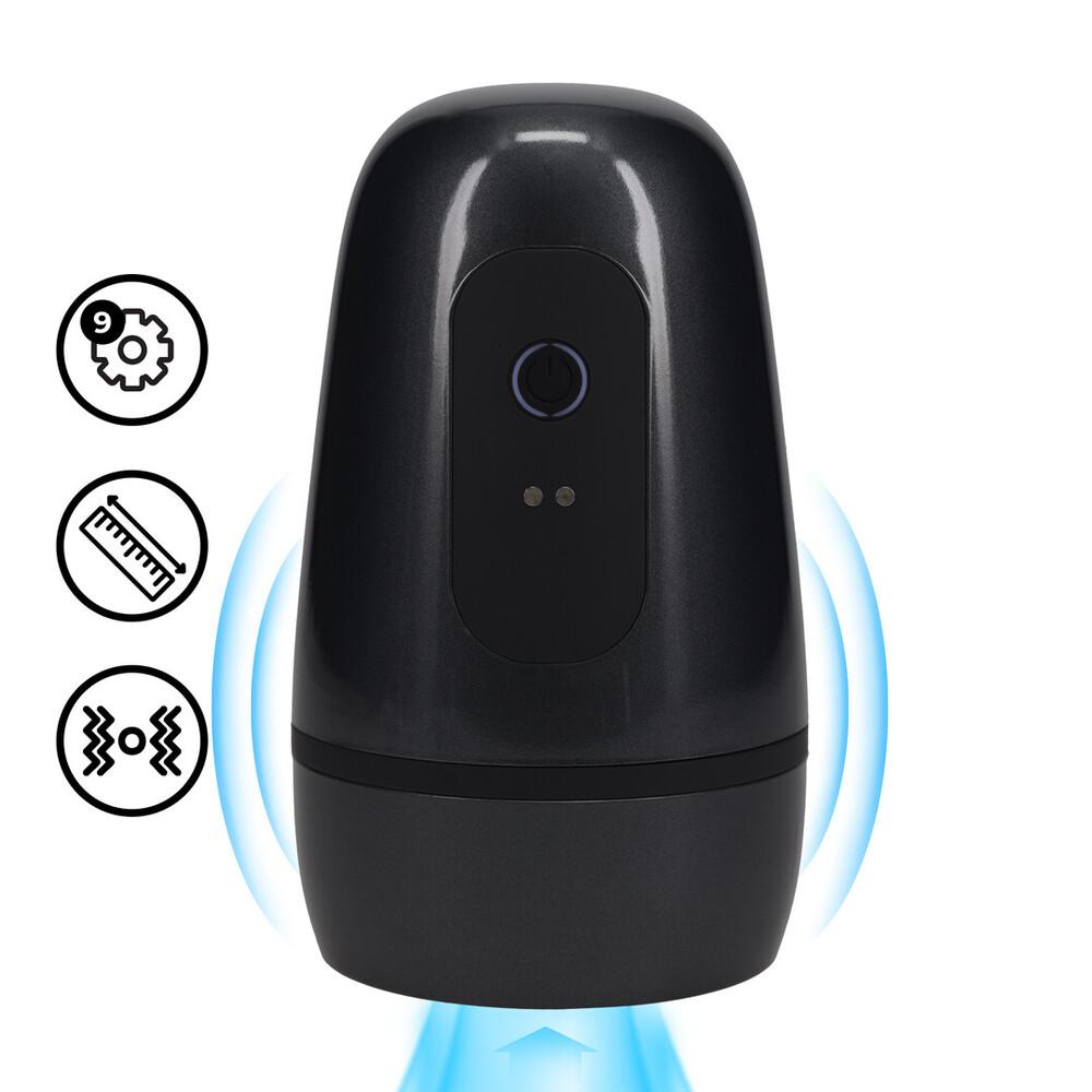 Pumped Pulsar Vibrační masturbátor s podtlakovou stimulací - černý