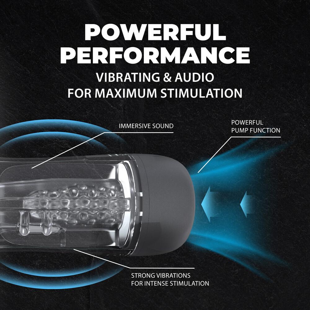 Pumped SonicPull Vibrační masturbátor s podtlakovou stimulací Gun Metal