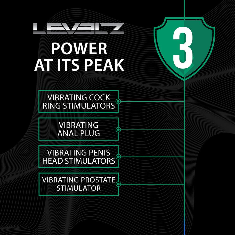 Levelz Vibrating and Thrusting stimulátor prostaty a perinea s erekčním kroužkem
