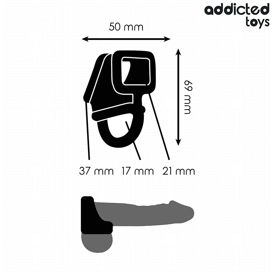 Addicted toys Erekční kroužek na penis s návlekem přes varlata