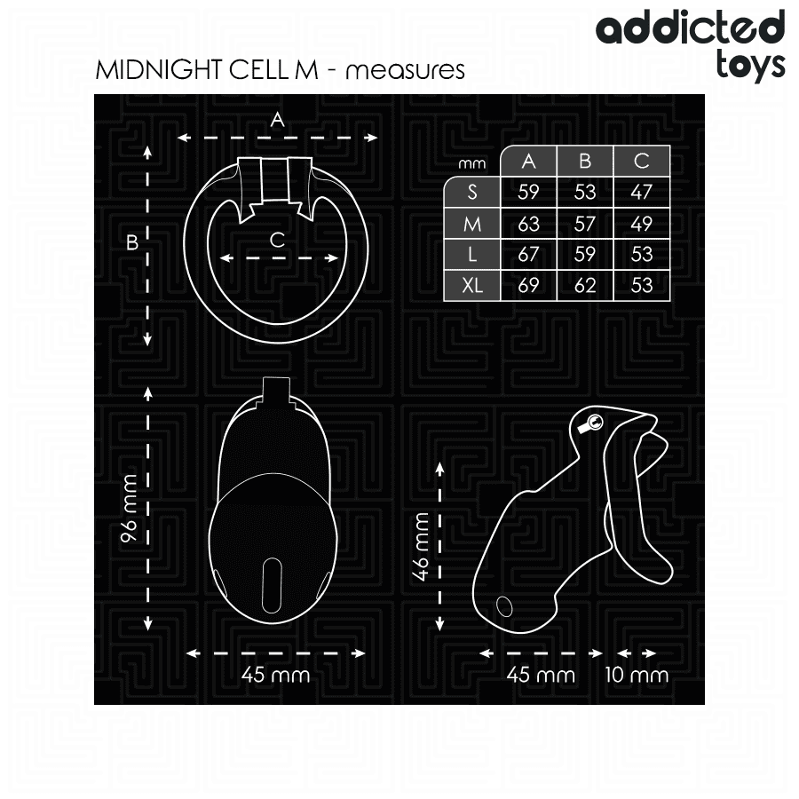 Addicted toys Midnight cell klec na penis M