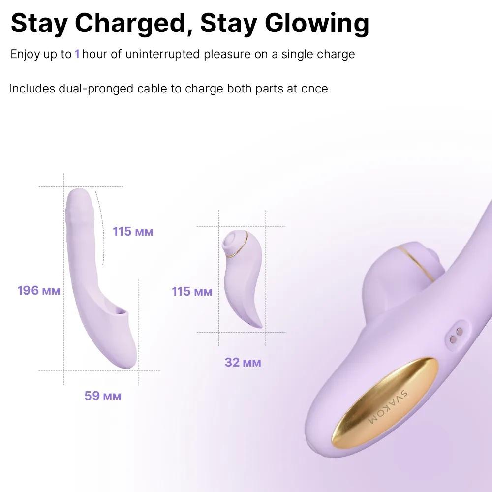 Svakom DuoGlow multifunkční vibrátor – fialový