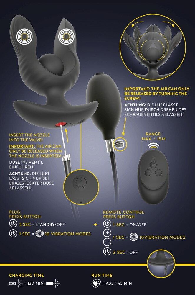 ANOS RC nafukovací vibrační anální kolík