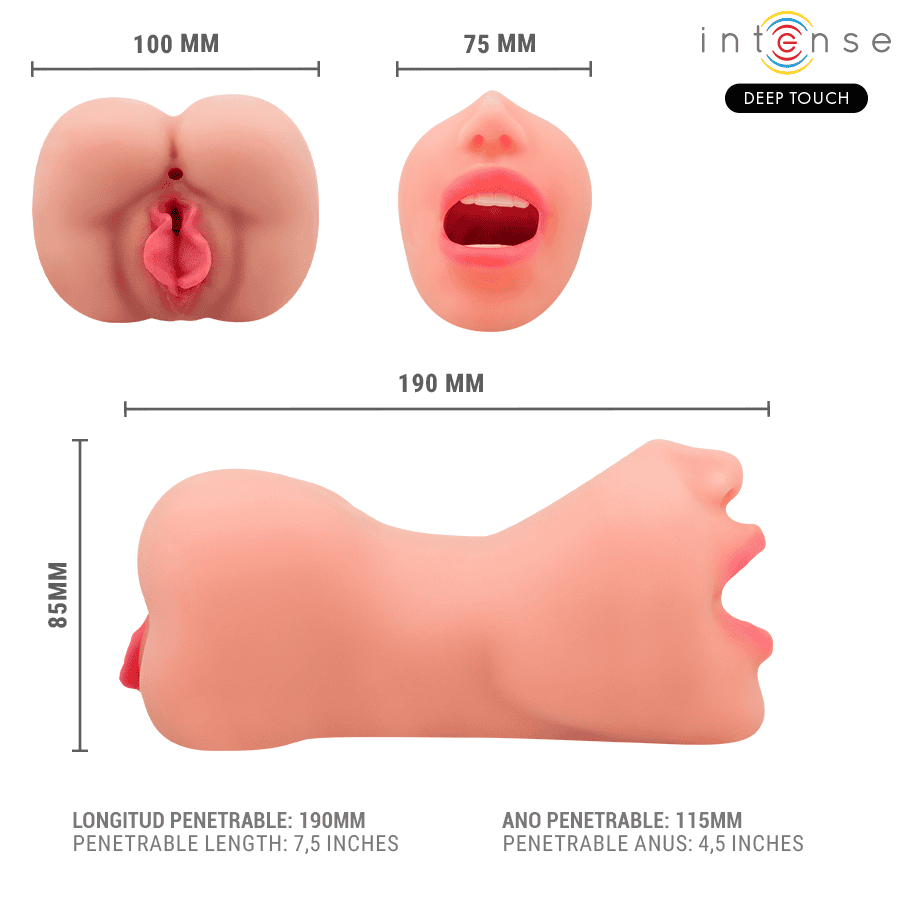 Intense deep touch Riley oboustranný masturbátor