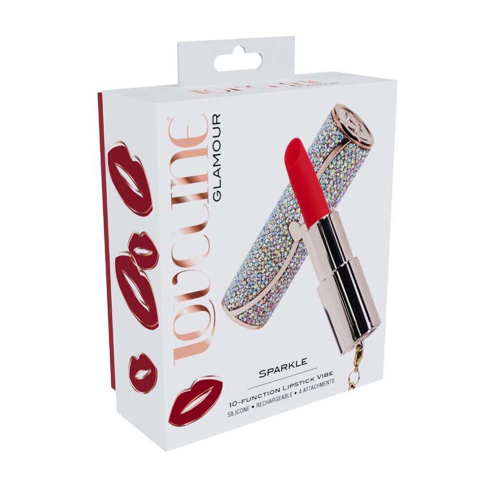 Loveline Sparkle Lipstick minivibrátor se 4 nástavci Iridescent (obrázek 11)