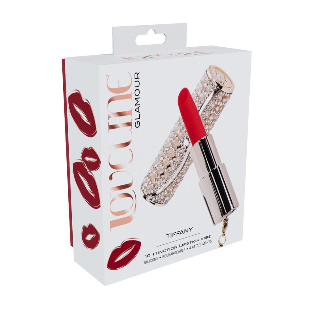 Loveline Tiffany Lipstick minivibrátor se 4 nástavci Pink (obrázek 13)