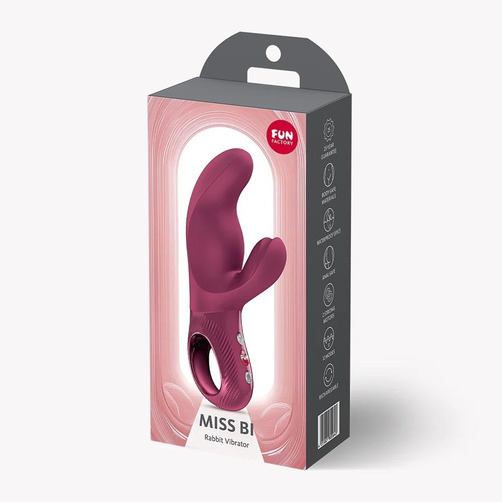 Fun Factory Miss Bi rabbit vibrátor Wine red