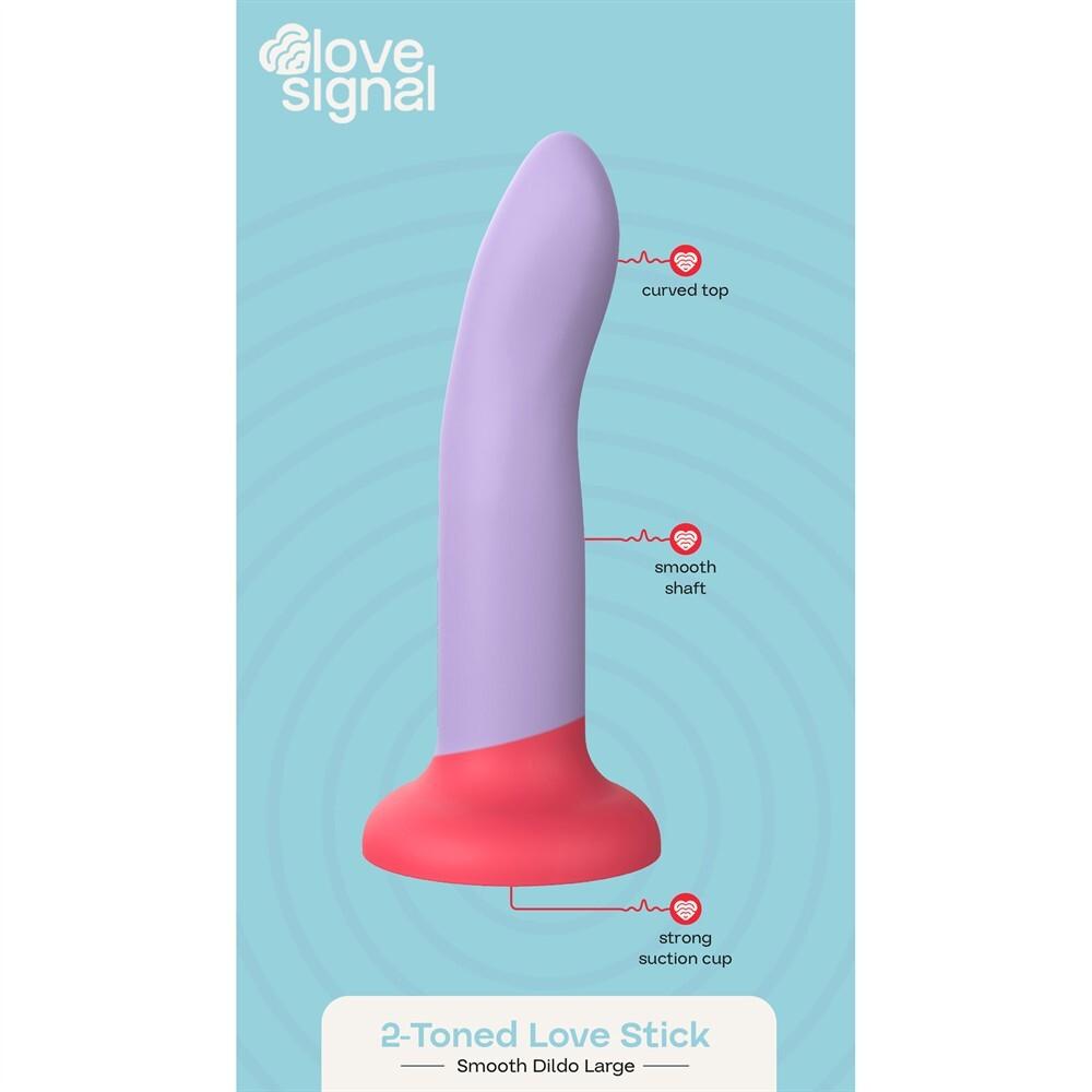 Love Signal dildo s přísavkou L – fialové