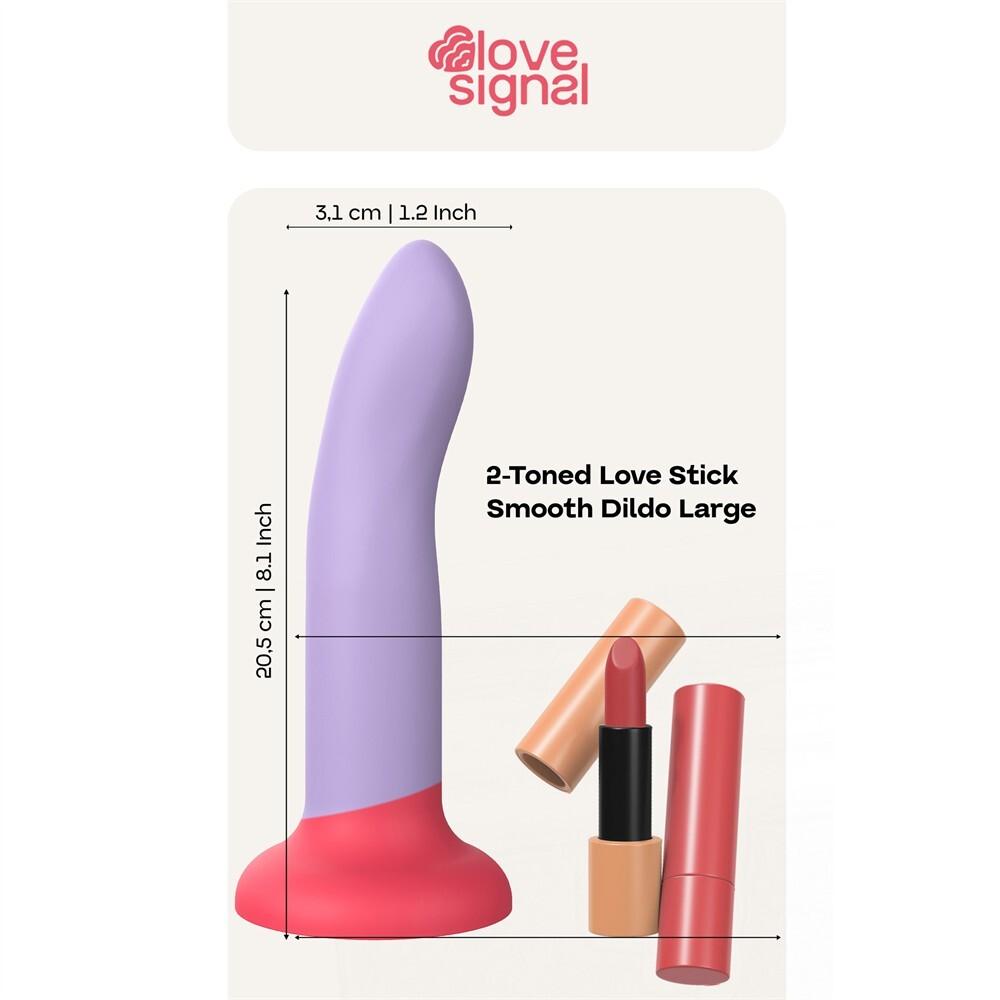 Love Signal dildo s přísavkou L – fialové