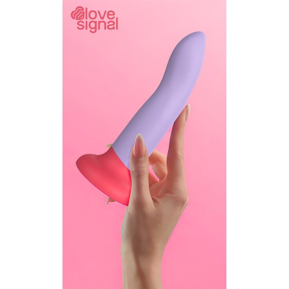 Love Signal dildo s přísavkou L – fialové