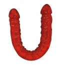 Oboustranná dilda, dvojitá - Ultra Dong oboustranné dildo - červené
