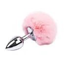 Tipy na valentýnské dárky pro ženy - BASIC X Quentin kovový anální kolík s  ocáskem růžový
