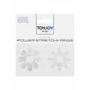 Erekční kroužky - Power Stretchy Rings Erekční kroužek 2ks - transparentní